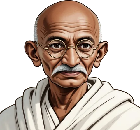 Portrait of Mahatma Gandhi